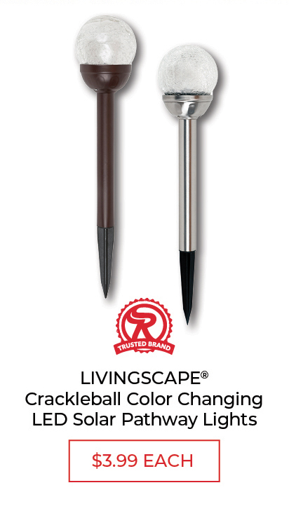Livingscape™ Crackleball Solar Pathway Light - $3.99