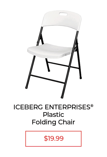 Iceberg Plastic Folding Chair - $19.99