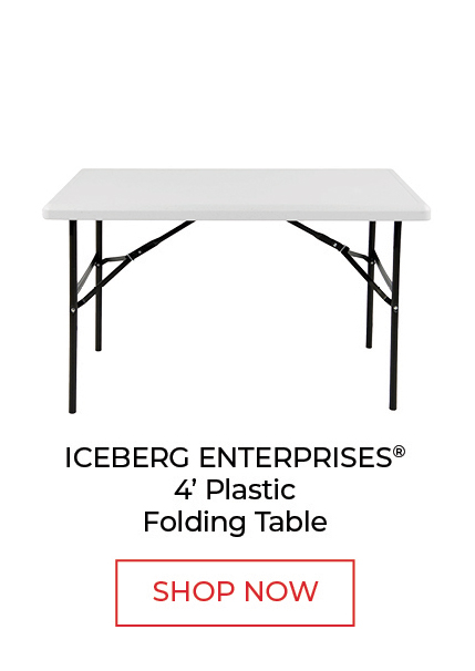 Iceberg Enterprises 4’ Poly Folding Table - Shop Now