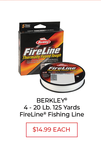 Berkley® Fireline® Fused Fishing Line $14.99 EACH