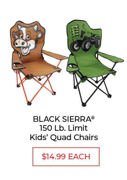 Quad Kids Cow and Tractor Folding Camping Chairs