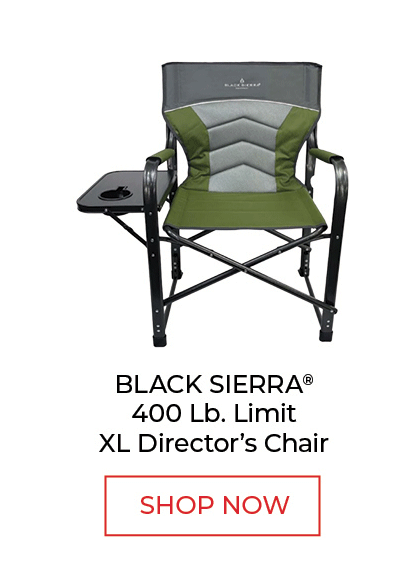 Black Sierra Heavy Duty Director's Chair, XL SHOP NOW