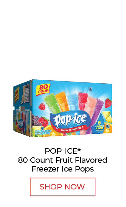 Double click to zoom Pop-Ice Assorted Fruit Flavored Freezer Ice Pops, 80 count.