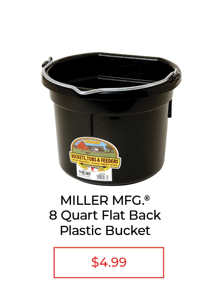 Little Giant 8 Quart Flat Back Plastic Bucket - $4.99