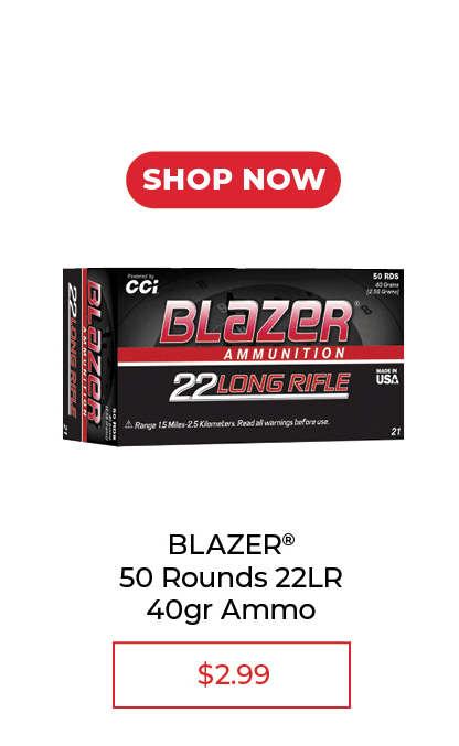 BLAZER 50 Rounds 22LR 40gr Ammo - $2.99