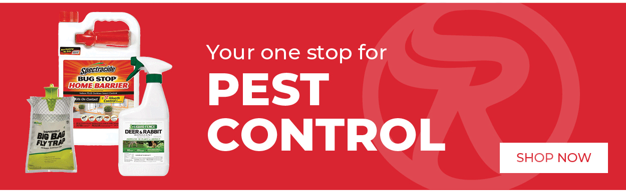 Photos of insect control products with text Your one stop for Pest Control