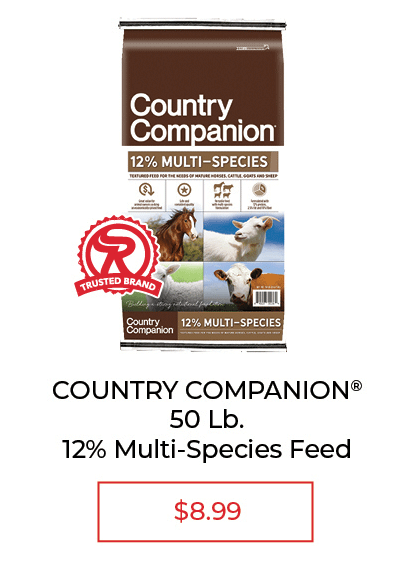 Country Companion 50 lb. 12% Multi-Species Feed - $8.99 - Runnings Trusted Brand