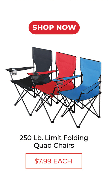 Folding Quad Chair - $7.99 each - 250 Lb. Limit Folding Quad Chairs