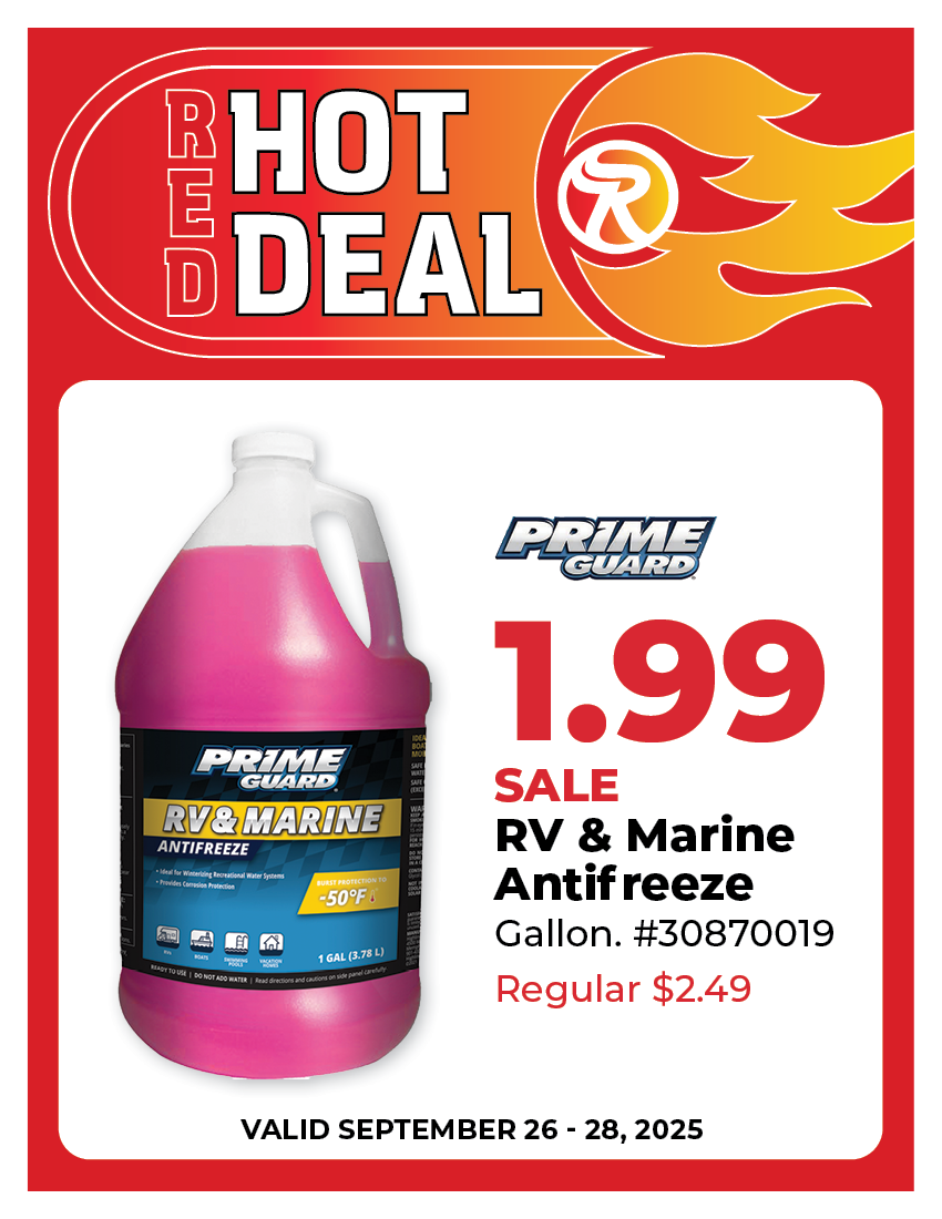 RED HOT DEAL: RV & Marine Antifreeze Gallon. SALE $1.99