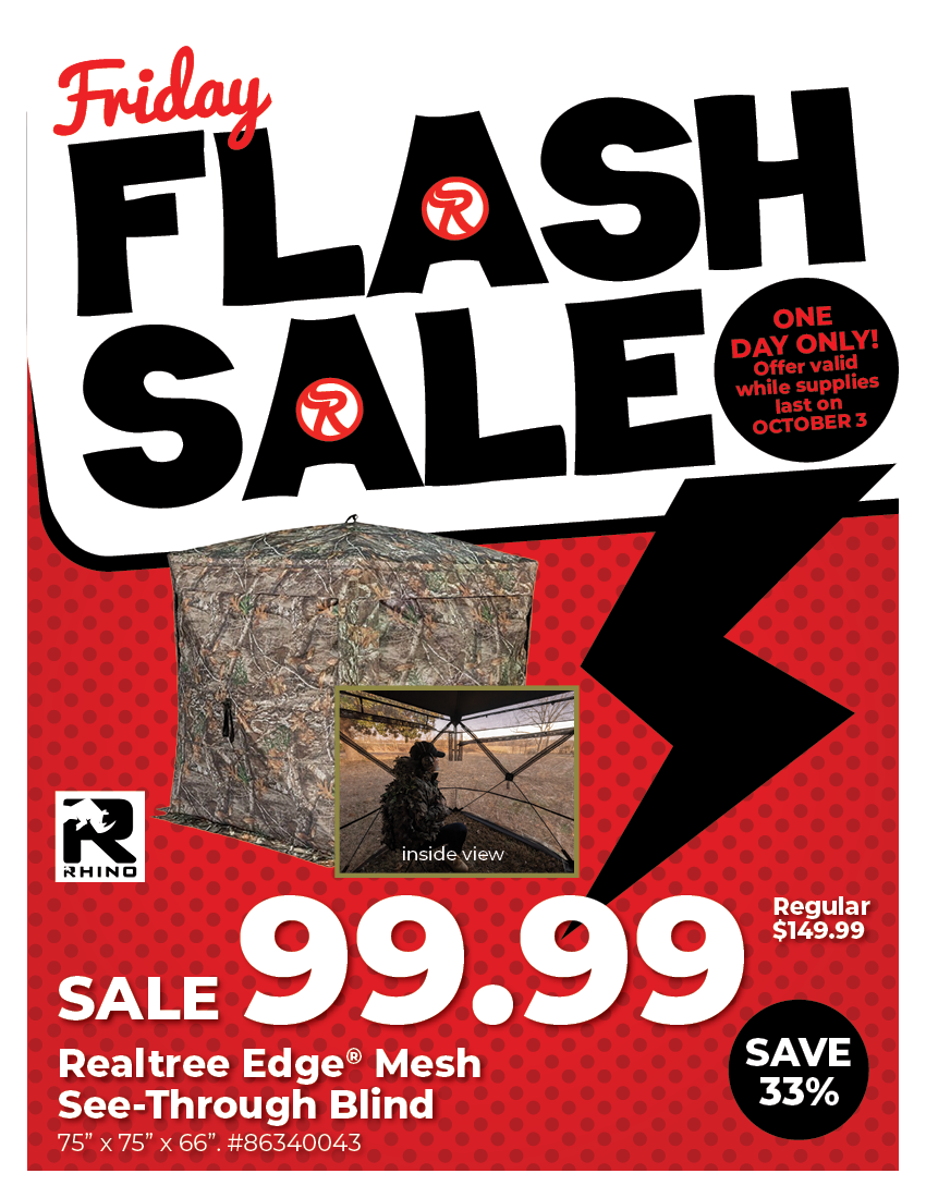 Friday Flash Sale - Realtree Edge(R) Mesh See-Through Blind; SALE 99.99, Save 33%