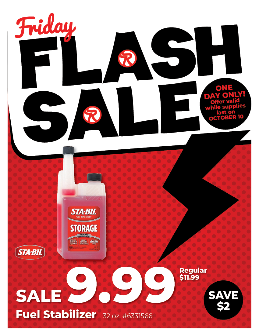 Friday Flash Sale - Fuel Stabilizer; SALE 9.99, Save $2