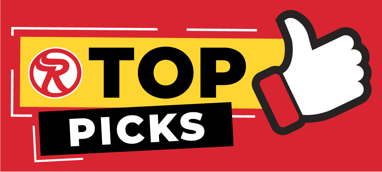 Top Picks text with Runnings logo and Thumbs up image