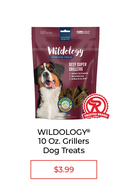 Wildology 10 Oz. Beef Grillers Dog Treats - $3.99
