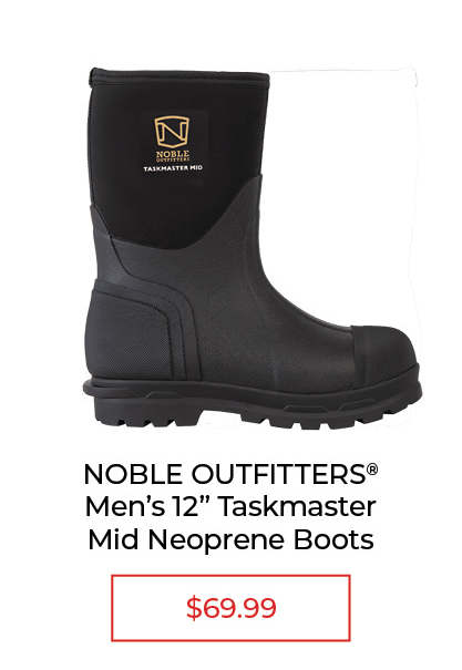 Noble Outfitters Men's 12" Taskmaster Mid Neoprene Boots - $69.99