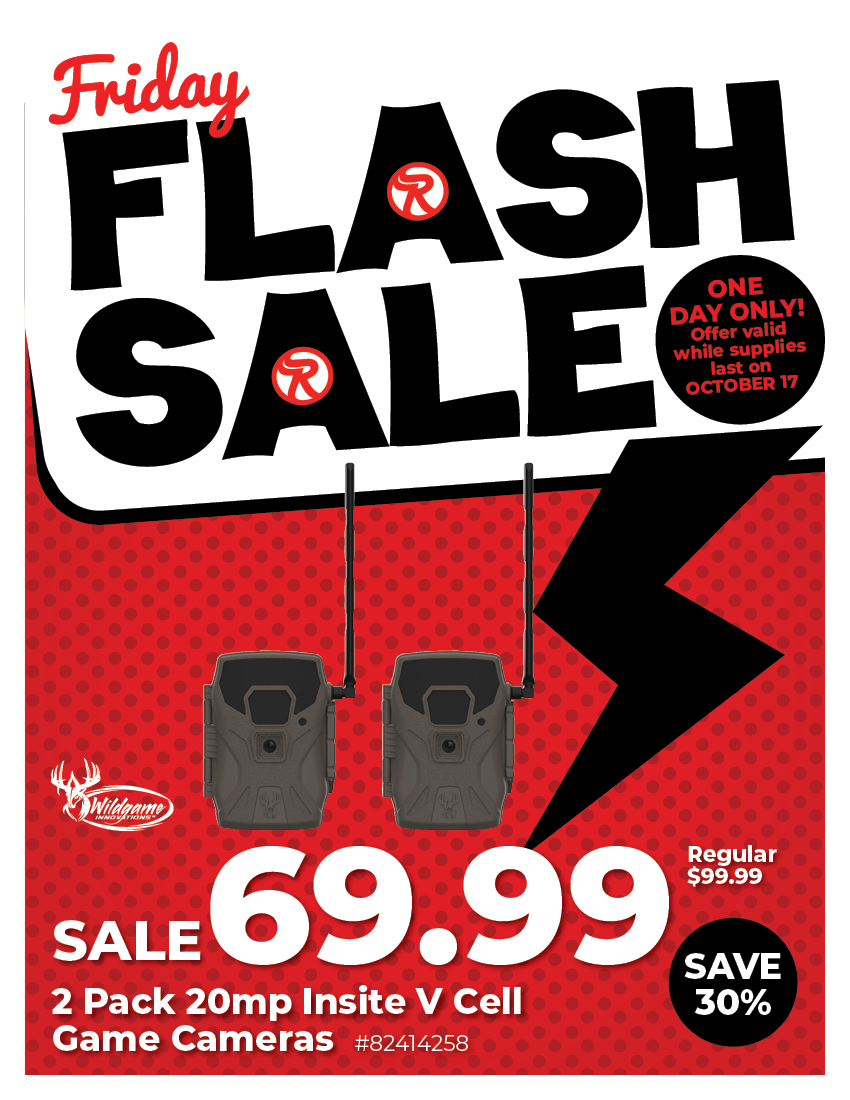 Friday Flash Sale - 2-Pack 20mp Insite V Cell Game Cameras, SALE $69.99, Save 30%