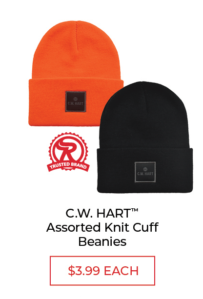 C.W. HART™ Assorted Knit Cuff Beanies - SALE $3.99
