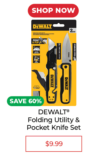 DEWALT® Folding Utility & Pocket Knife Set - SALE $9.99