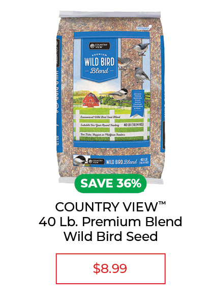 Country View Premium Blend Wild Bird Seed, 40 lbs. - SALE $8.99