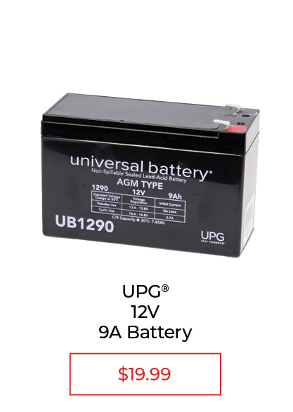 UPG 12V 9A Battery - SALE $19.99