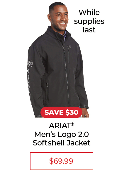 ARIAT® Men's Logo 2.0 Softshell Jacket - SALE $69.99