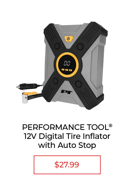 Performance Tool Vortex 12V Digital Tire Inflator - SALE $27.99