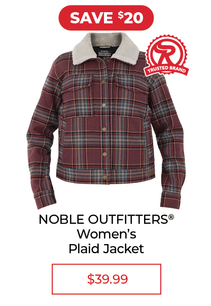Noble Outfitters Women's Plaid jacket - SALE $39.99