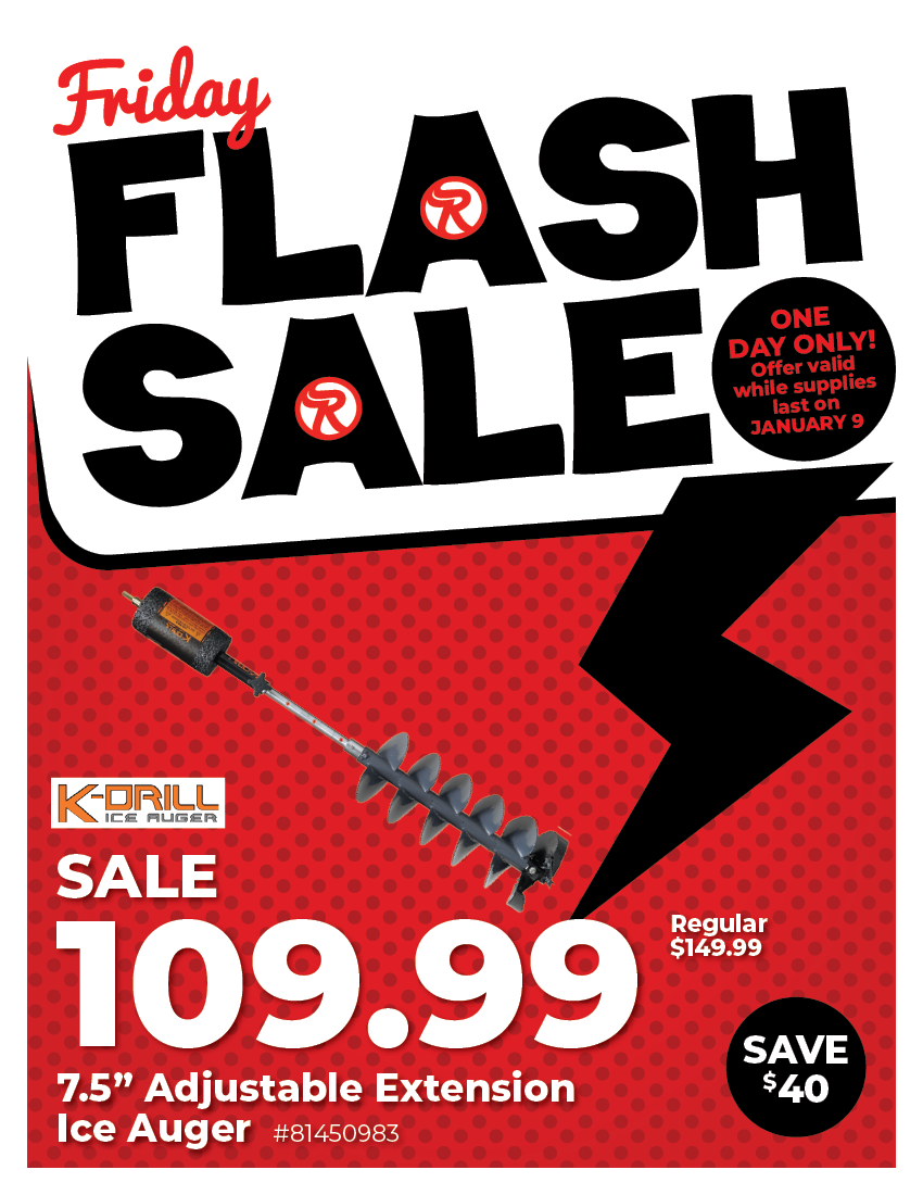 Friday Flash Sale - TK-Drill 7.5" Adjustable Extension Ice Auger - Save $40