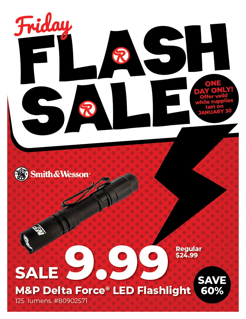 Friday Flash Sale - Smith & Wesson M&P Delta Force® LED Flashlight - SALE $9.99 ~ Save 60%