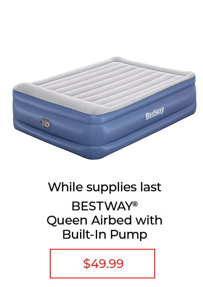 BESTWAY® Tritech Air Mattress Queen 22” with Built-in AC Pump and Antimicrobial Coating - SALE $49.99