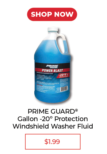 PRIME GUARD® Power Blast Windshield Washer Fluid, 1 gal. - SALE $1.99
