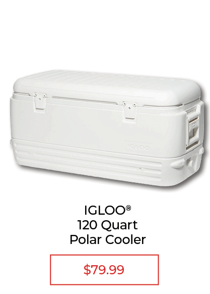 Igloo Polar 120 Qt. Cooler, White - SALE $79.99
