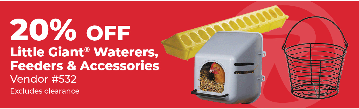 20% Off Little Giant Waterers Feeders & Accessories