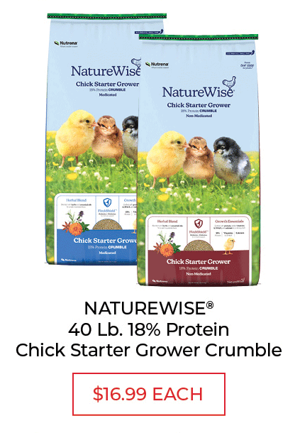 Nutrena NatureWise Chick Starter 40 LB - SALE $16.99