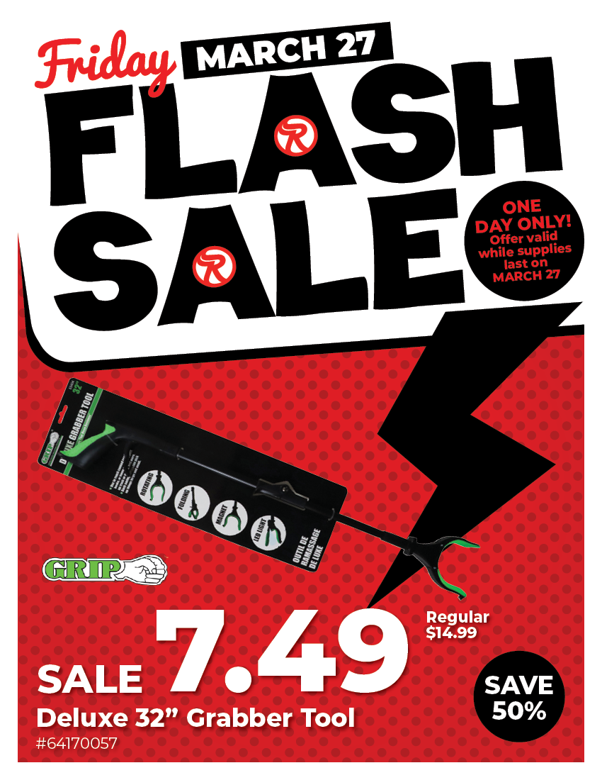 Friday Flash Sale - Deluxe 32" Grabber Tool - SALE $7.49, 50% Off