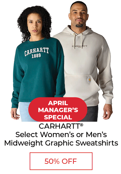 Carhartt Women's or Men's Midweight Graphic Sweatshirt- 50% OFF