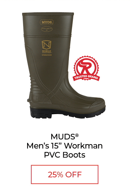 Noble Outfitters® Men’s MUDS 15" Workman PVC Boots - SALE 25% OFF