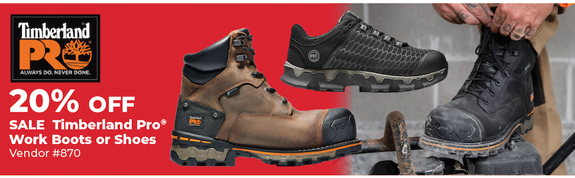 20% Off Timberland Pro Work Boots or Shoes