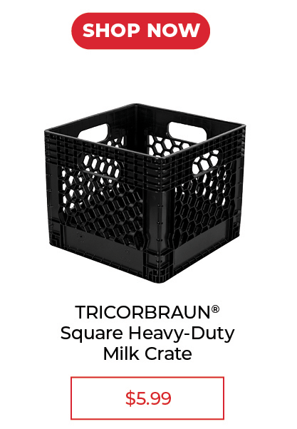 Tricorbraun Square Heavy-Duty Milk Crate - SALE $5.99
