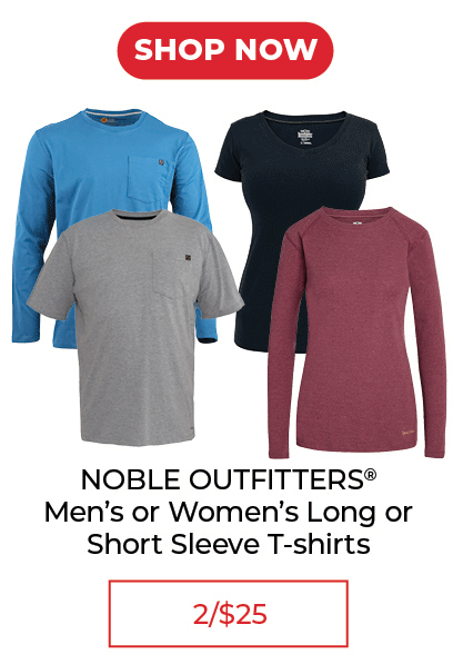 Noble Outfitters® Men's or Women's Long or Short Sleeve T-Shirts - SALE 2/$25