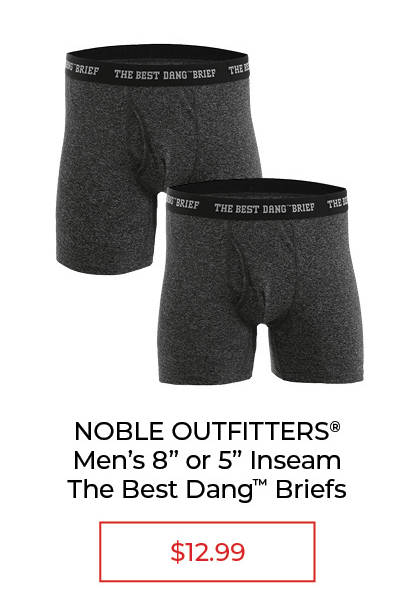 Noble Outfitters® Men's The Best Dang™ Performance 5” or 8" Brief - SALE $12.99