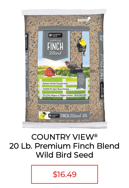COUNTRY VIEW® 20 LB. Premium Finch Blend Wild Bird Seed - SALE $16.49