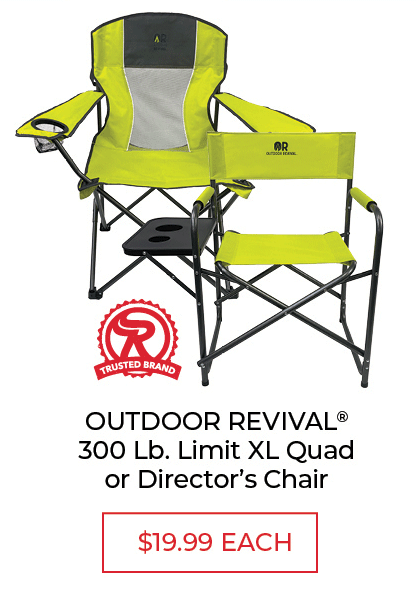 OUTDOOR REVIVAL® Quad or Director's Chair - SALE $19.99