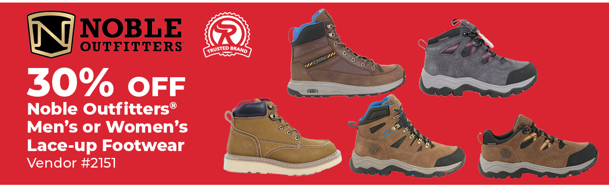 Noble Outfitters Men's or Women's Lace-up Footwear ~ 30% Off