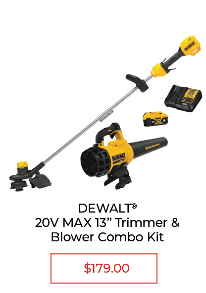 Dewalt 20V MAX 13" Trimmer & Blower Combo Kit - SALE $179.00