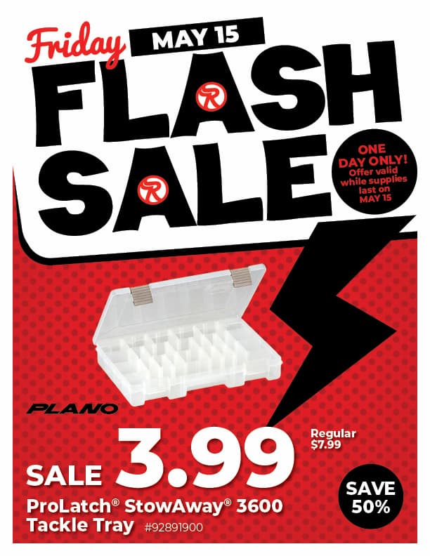 Friday Flash Sale - Plano ProLatch® StowAway® 3600 Tackle Tray- SALE $3.99, 50% Off