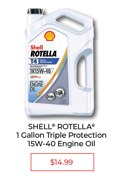 Shell Rotella Triple Protection 15W-40 Engine Oil - SALE $14.99