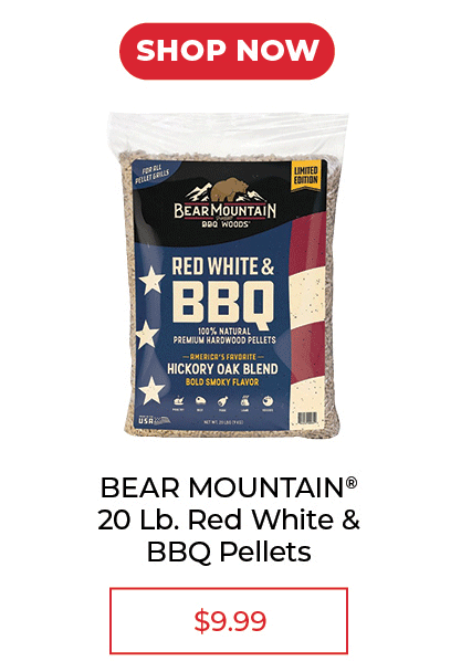 Bear Mountain 20 Lb. Red White & BBQ Pellets - SALE $9.99