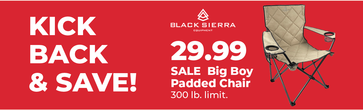 Kick Back & Save - Big Boy Padded Chair - SALE $29.99