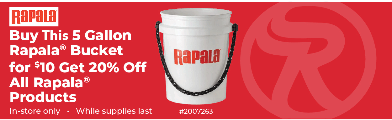 Buy This Rapala Bucket for $10 Get 20% Off All Rapala Products