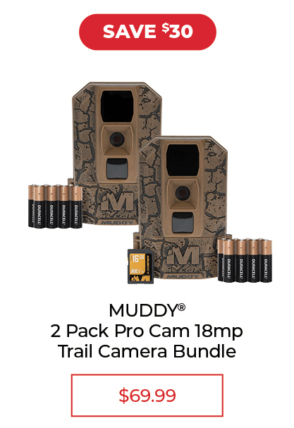 Muddy 2 Pack Pro Cam 18mp Trail Camera Bundle - SALE $69.99